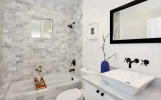 Ванная комната дизайн светлая плитка